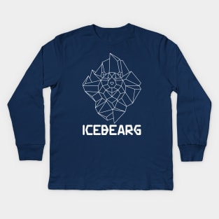 Iceberg The IceBEARg A polar ice bear in an iceberg outline Kids Long Sleeve T-Shirt